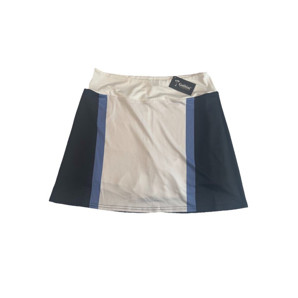Golfini Stability-Short Women’s XL Golf Skort Blue White Stretch Athletic